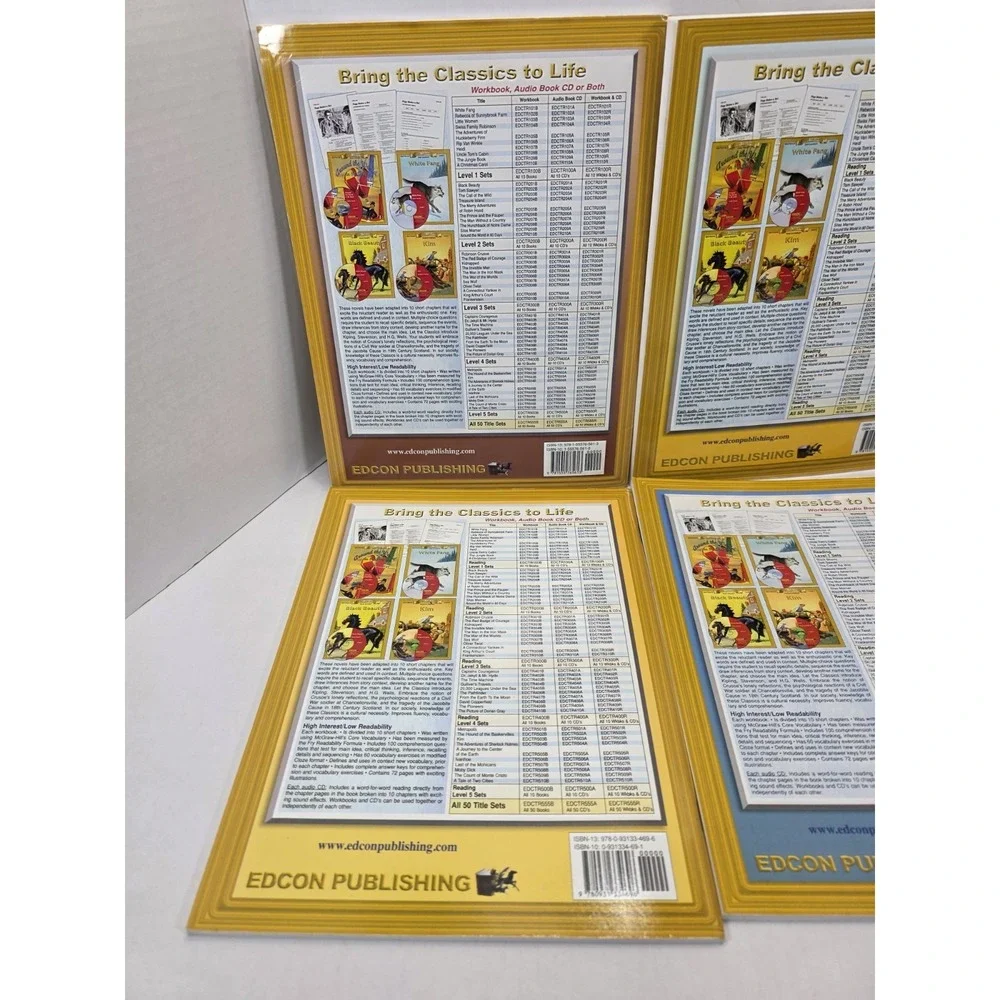 EDCON Bring The Classics To Life Series Level 5 Set Of 5 Paperback Books History